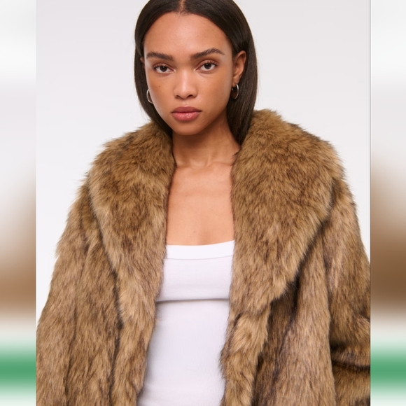 Shawl Collar Faux Fur Coat - Picture 2 of 5